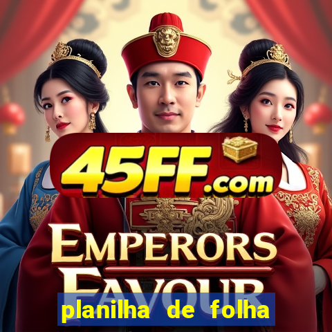 planilha de folha de pagamento